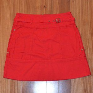 Anthroplogie Tulle red belted skirt w/ pockets